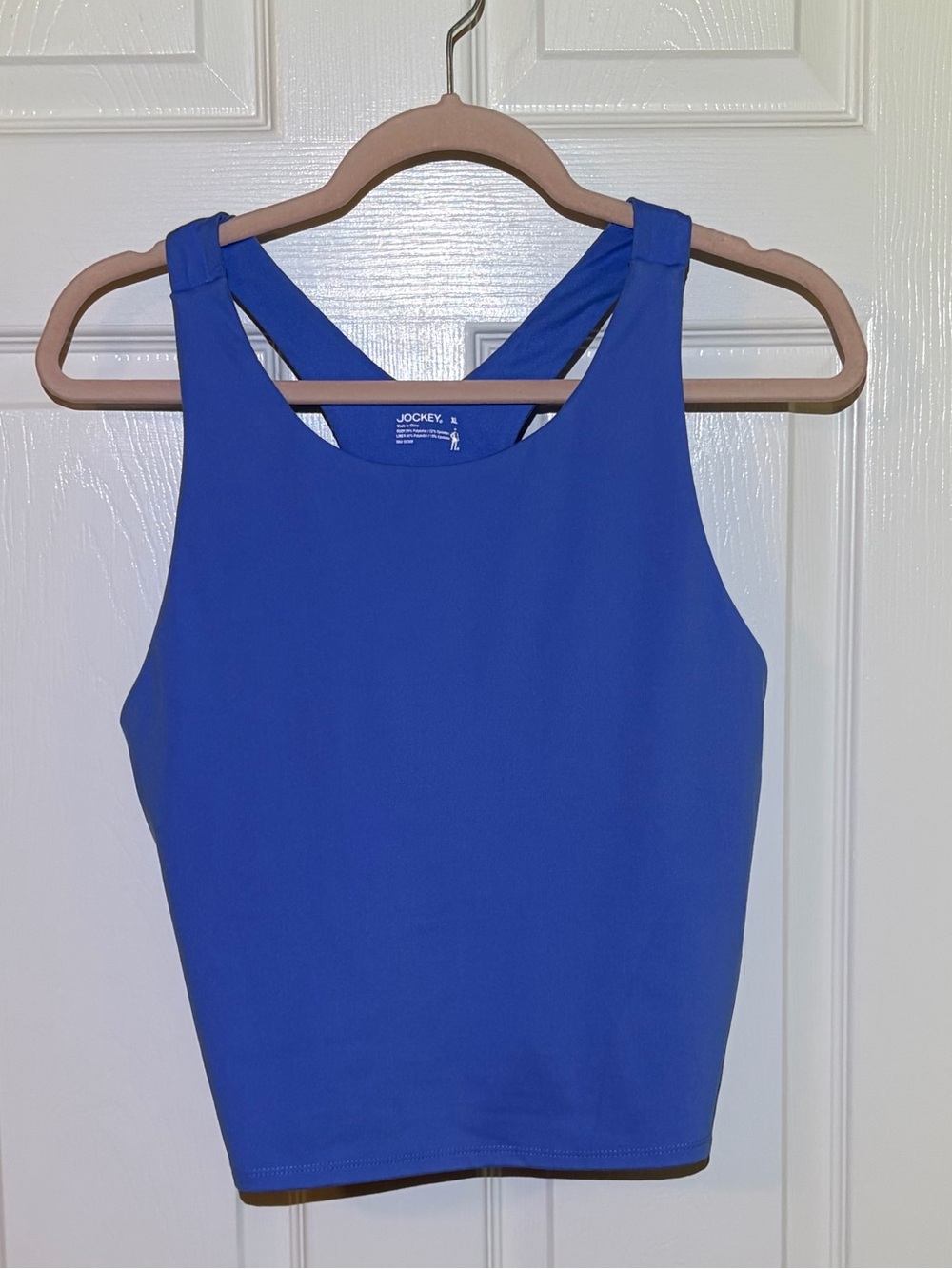 Jockey Periwinkle Blue Racerback Sporty Bra Tank Top. XL